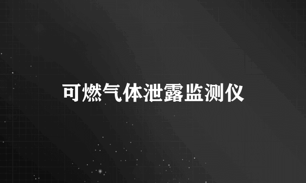 可燃气体泄露监测仪