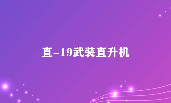 直-19武装直升机