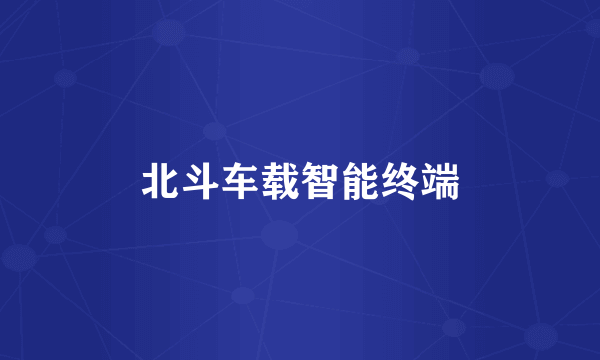 北斗车载智能终端