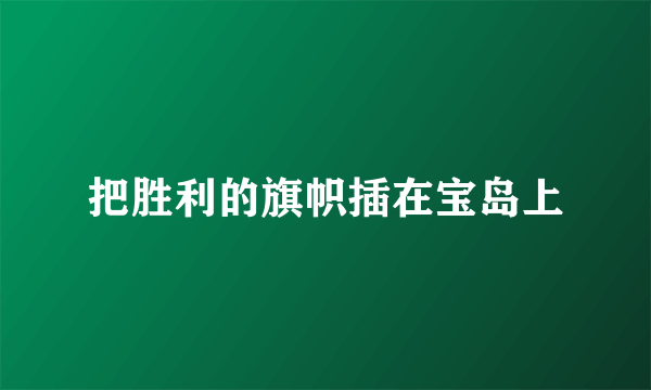 把胜利的旗帜插在宝岛上