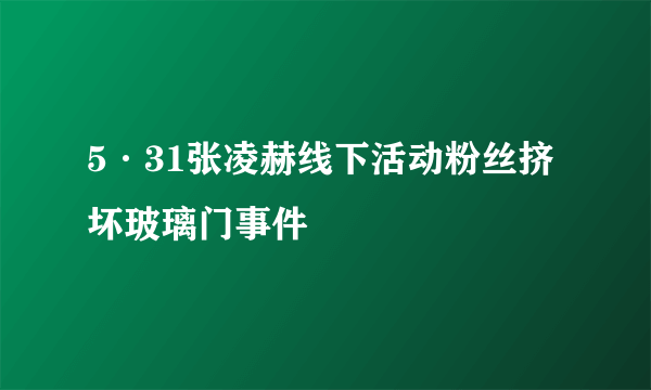 5·31张凌赫线下活动粉丝挤坏玻璃门事件