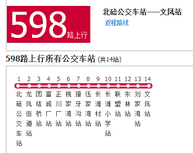 重庆公交598路