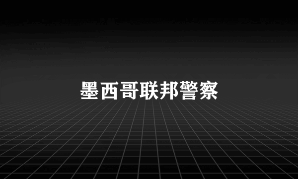 墨西哥联邦警察