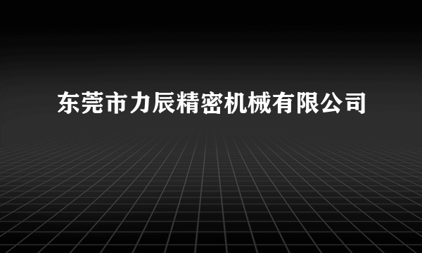 东莞市力辰精密机械有限公司