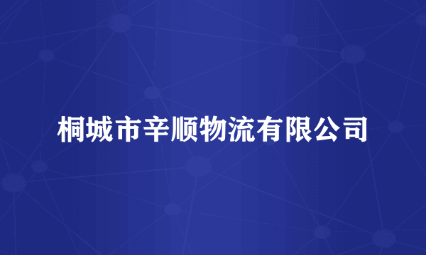 桐城市辛顺物流有限公司