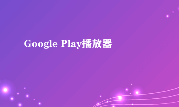 Google Play播放器