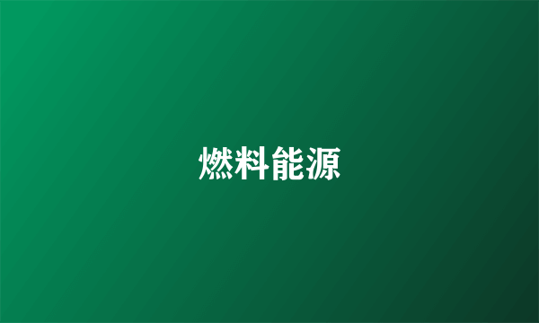 燃料能源