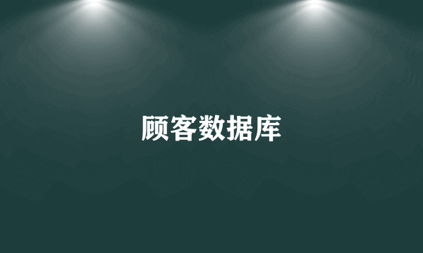 顾客数据库