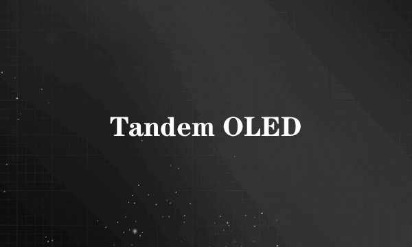 Tandem OLED