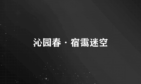 沁园春·宿霭迷空