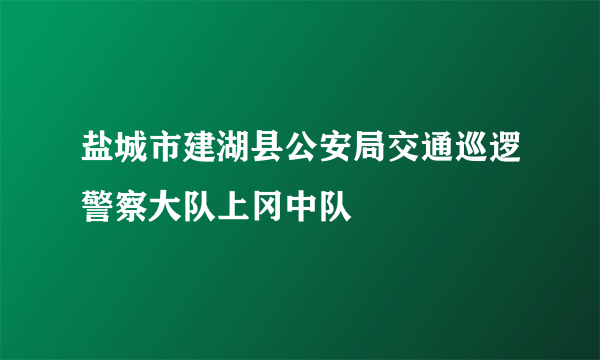 盐城市建湖县公安局交通巡逻警察大队上冈中队
