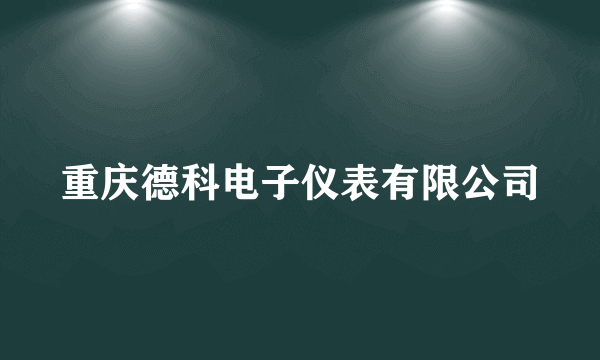 重庆德科电子仪表有限公司