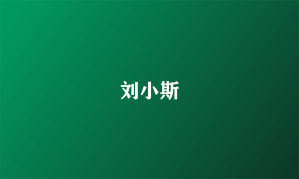 刘小斯