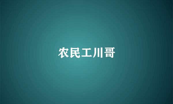 农民工川哥