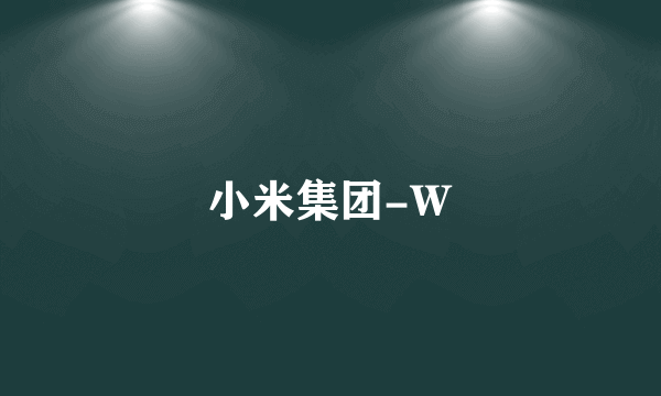 小米集团-W