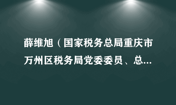 薛维旭（国家税务总局重庆市万州区税务局党委委员、总会计师）