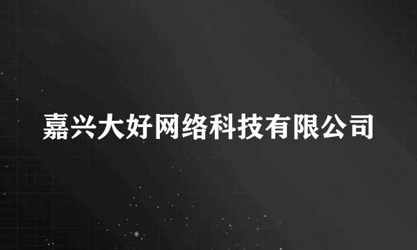 嘉兴大好网络科技有限公司