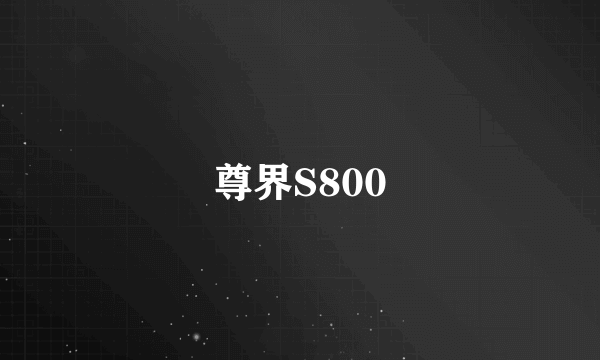 尊界S800
