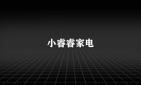 小睿睿家电