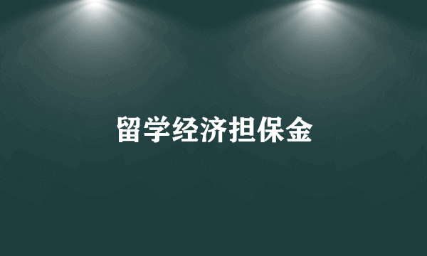 留学经济担保金