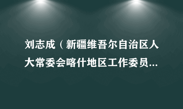 刘志成（新疆维吾尔自治区人大常委会喀什地区工作委员会副主任）