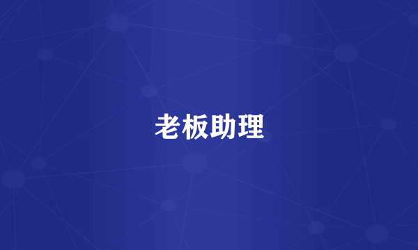老板助理