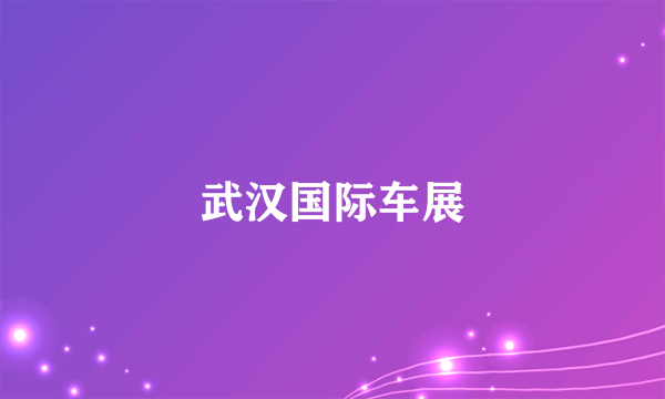 武汉国际车展