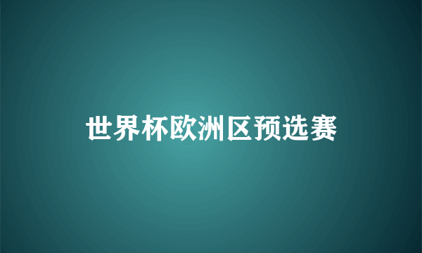 世界杯欧洲区预选赛