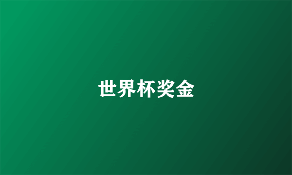 世界杯奖金