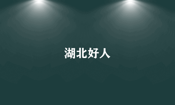 湖北好人