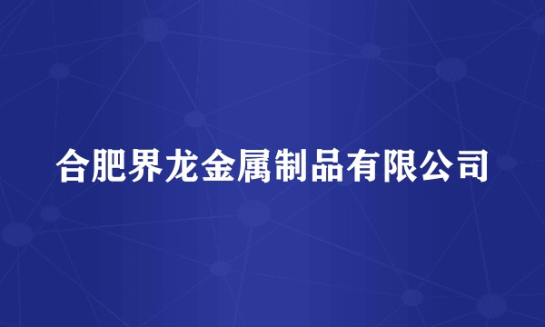 合肥界龙金属制品有限公司