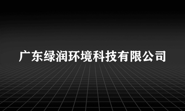 广东绿润环境科技有限公司