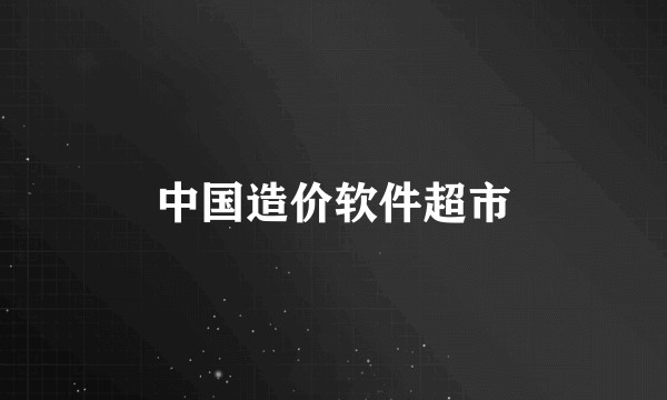 中国造价软件超市