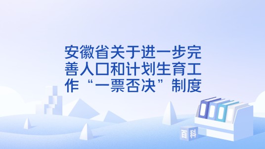 安徽省关于进一步完善人口和计划生育工作“一票否决”制度