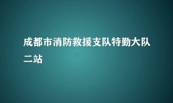 成都市消防救援支队特勤大队二站