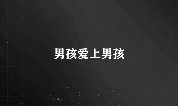 男孩爱上男孩