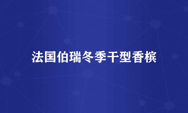 法国伯瑞冬季干型香槟