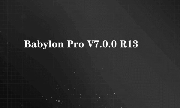 Babylon Pro V7.0.0 R13