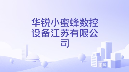 华锐小蜜蜂数控设备江苏有限公司
