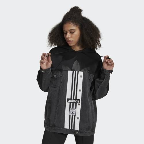 DENIM JACKET ADIDAS X DRY CLEAN ONLY联名款春季运动茄克外套