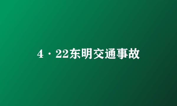 4·22东明交通事故