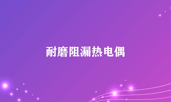 耐磨阻漏热电偶
