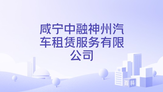 咸宁中融神州汽车租赁服务有限公司