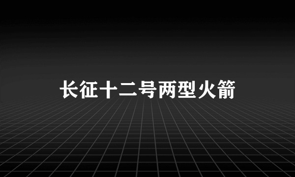长征十二号两型火箭