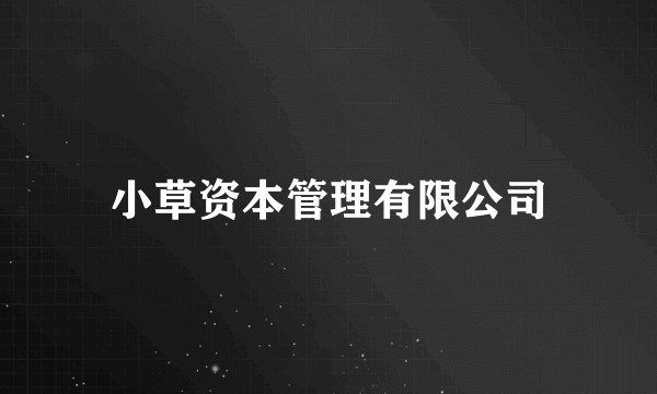 小草资本管理有限公司