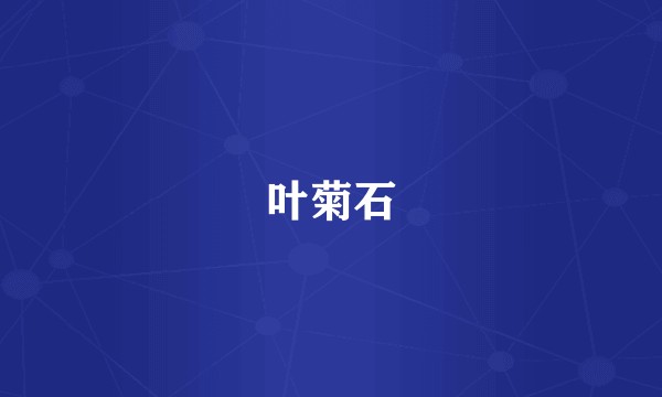 叶菊石