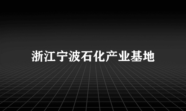 浙江宁波石化产业基地