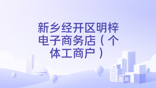 新乡经开区明梓电子商务店(个体工商户)
