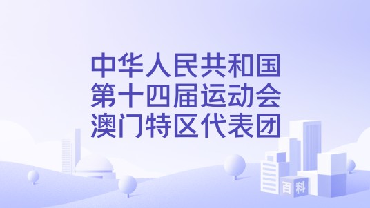中华人民共和国第十四届运动会澳门特区代表团