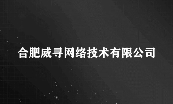合肥威寻网络技术有限公司